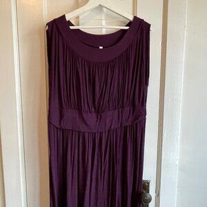 Deep purple super soft comfy dress in 1X